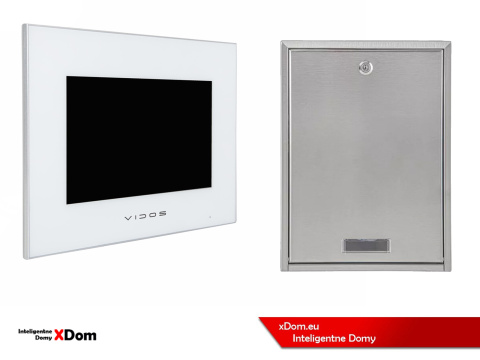 Zestaw wideodomofonu Wi-Fi Vidos skrzynka na listy S14D-SKP monitor M10W-X