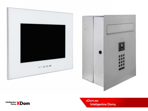 Zestaw wideodomofonu Wi-Fi Vidos skrzynka na listy S14D-SKP monitor M10W-X
