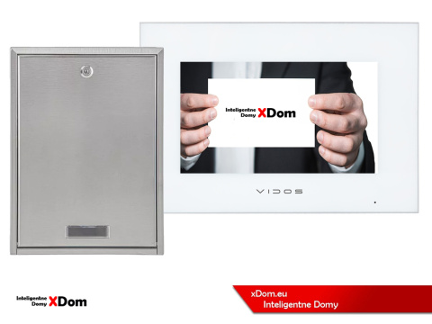 Zestaw wideodomofonu Wi-Fi Vidos skrzynka na listy S14D-SKP monitor M10W-X