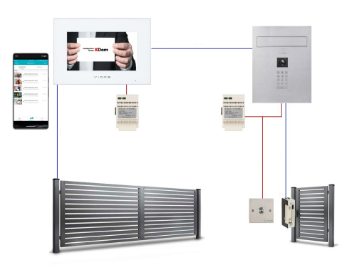 Zestaw wideodomofonu Wi-Fi Vidos skrzynka na listy S14D-SKP monitor M10W-X