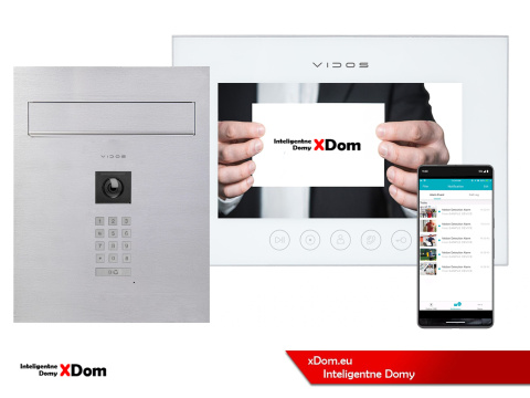 Zestaw wideodomofonu Wi-Fi Vidos skrzynka na listy S14D-SKP monitor M11W-X