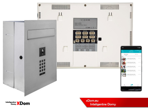 Zestaw wideodomofonu Wi-Fi Vidos skrzynka na listy S14D-SKP monitor M11W-X