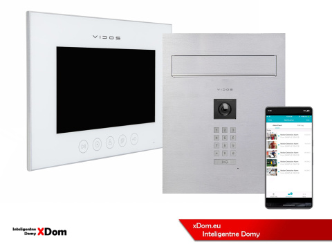 Zestaw wideodomofonu Wi-Fi Vidos skrzynka na listy S14D-SKP monitor M11W-X