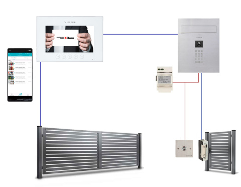 Zestaw wideodomofonu Wi-Fi Vidos skrzynka na listy S14D-SKP monitor M11W-X