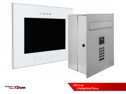 Zestaw wideodomofonu Wi-Fi Vidos skrzynka na listy S14D-SKP monitor M11W