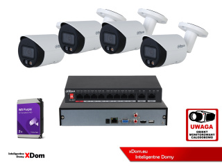 Zestaw monitoringu z możliwością rozbudowy IP Dahua 4x IPC-HFW2849S-S-IL-0280B 8MPx