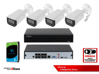 Zestaw monitoringu 4 kamery IP 4MPx ZOOM AutoFocus Dahua IPC-HFW1431T-ZS-2812-S4