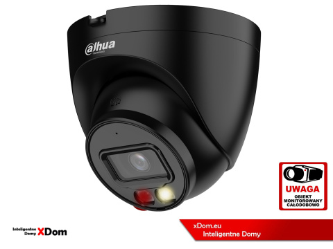 System monitoringu ogrodu 4x kamera IP Dahua IPC-HDW1839T-A-IL-0280B-S6 BLACK 8Mpx