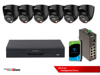 Zestaw monitoringu IP Dahua 6 Kamer IP 4mpx dysk twardy