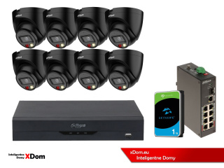Zestaw monitoringu IP Dahua 8 Kamer IP 4mpx dysk twardy