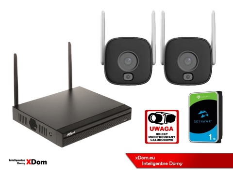 Zestaw monitoringu IP WI-FI Dahua dwie kamery IPC-HFW1539DTK1-SW-PV-0280B