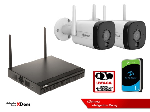 Zestaw monitoringu IP WI-FI Dahua dwie kamery IPC-HFW1539DTK1-SW-PV-0280B