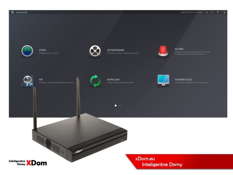 Zestaw monitoringu IP Dahua 2 Kamery WI-FI 5MPx aktywne odtraszanie LED IR do 30m