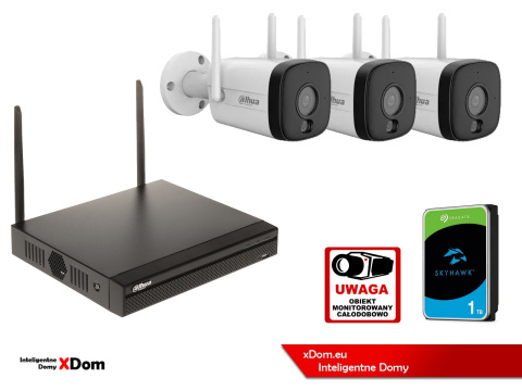 Zestaw monitoringu IP WI-FI Dahua IPC-HFW1539DTK1-SW-PV-0280B