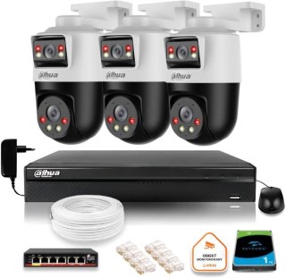 Zestaw monitoringu IP Dahua 3 kamery obrotowe 2MP+2MP z dyskiem