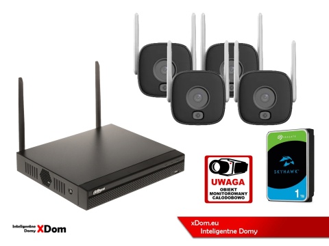 Zestaw monitoringu IP WI-FI Dahua IPC-HFW1539DTK1-SW-PV-0280B