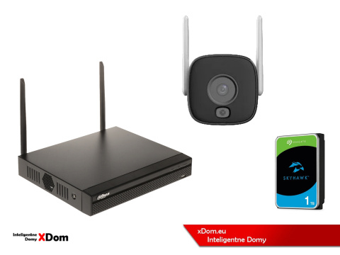 Zestaw monitoringu IP Dahua Kamera WI-FI 5MPx aktywne odtraszanie LED IR do 30m