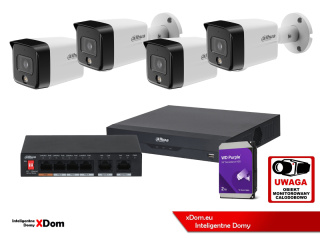 Zestaw monitoringu na 4 kamery IP 6MPx Dahua IPC-HFW1639TC-A-IL-0280B-S6