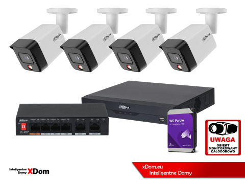 Zestaw monitoringu na 4 kamery IP 6MPx Dahua IPC-HFW1639TC-A-IL-0280B-S6