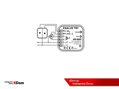 STEROWNIK ROLET WIFI SMART HOME DOPUSZKOWY EX-BIDI EXALUS