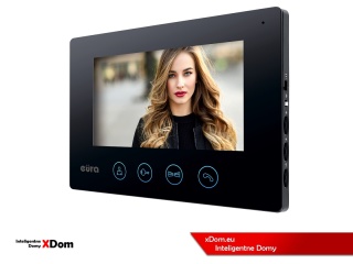 MONITOR ''EURA'' VDA-42A3 ''CONNECT+'' - czarny, 7'', otwieranie 2 wejść, AHD