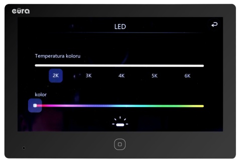 Wideodomofon EURA 2-żyłowy VDP-49A3-2TY czarny Tuya