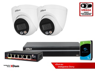 Zestaw monitoringu IP DAHUA 2 kamery IPC-HDW1439V-A-IL 4Mpx
