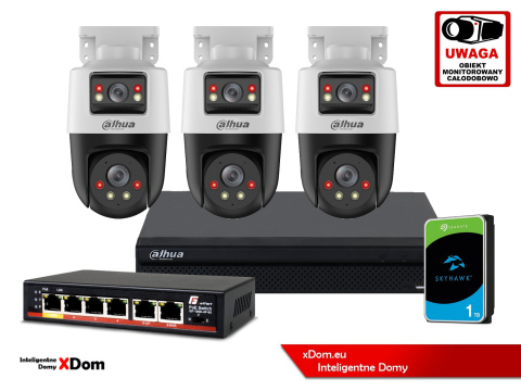 Zestaw monitoringu IP Dahua kamera obrotowa 2MP SDT2A200-2F-NB-A-PV