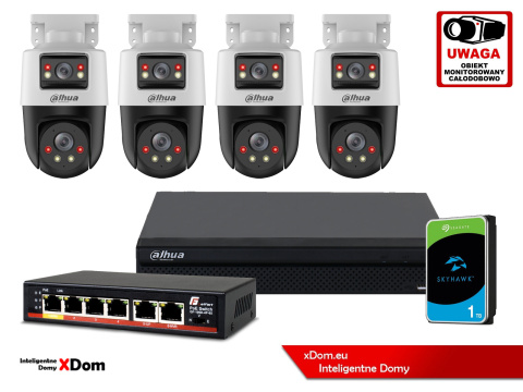 Zestaw monitoringu IP Dahua kamera obrotowa 2MP SDT2A200-2F-NB-A-PV