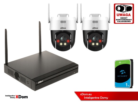 Zestaw monitoringu IP Dahua Bezprzewodowa 2 kamery 5MPx P5AE-PV i rejestrator z 1TB