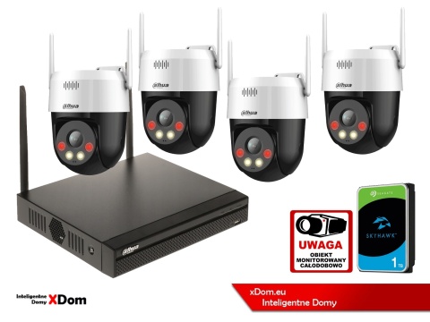 Zestaw monitoringu IP Dahua Bezprzewodowa 4 kamery 5MPx P5AE-PV i rejestrator z 1TB