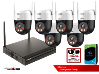 Zestaw monitoringu IP Dahua Bezprzewodowa 6 kamer 5MPx P5AE-PV i rejestrator