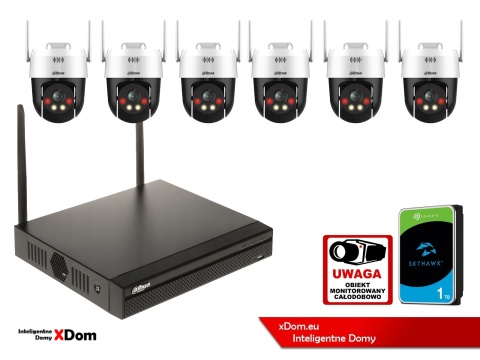 Zestaw monitoringu IP Dahua Bezprzewodowa 6 kamer 5MPx P5AE-PV i rejestrator z 1TB