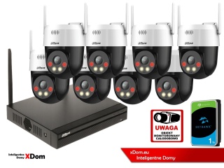 Zestaw monitoringu IP Dahua Bezprzewodowy 8 kamer 5MPx P5AE-PV i rejestrator z 1TB