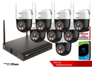 Zestaw monitoringu IP Dahua Bezprzewodowy 8 kamer 5MPx P5AE-PV i rejestrator z 1TB