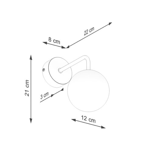 Kinkiet ASTRAL 1 czarny