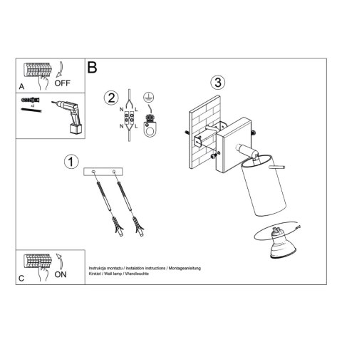 Kinkiet RING zielony oliwkowy