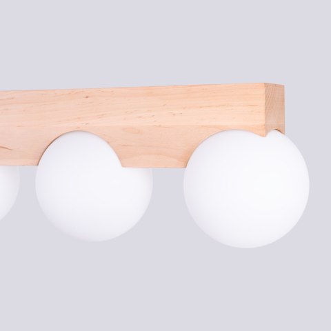 Plafon BULBO 4 naturalne drewno