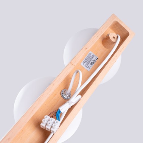 Plafon BULBO 4 naturalne drewno