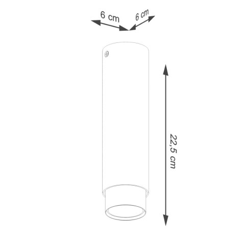 Plafon NERO 22,5 czarny/chrom