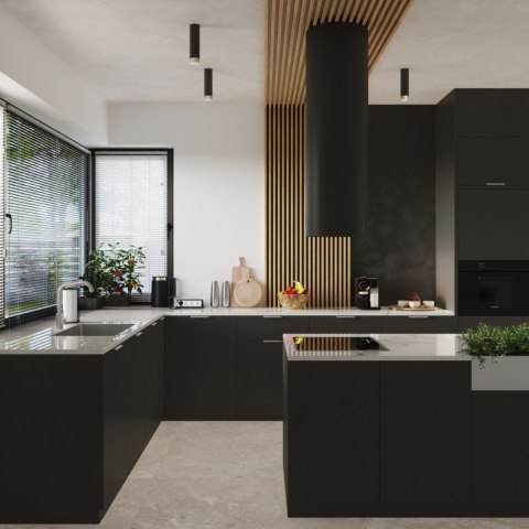 Plafon NERO 22,5 czarny/chrom