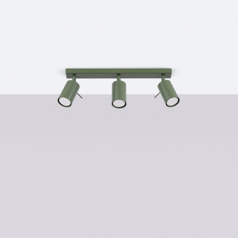 Plafon RING 3L zielony oliwkowy