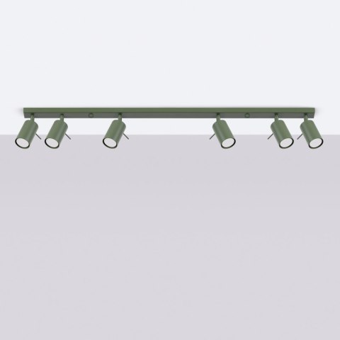 Plafon RING 6L zielony oliwkowy