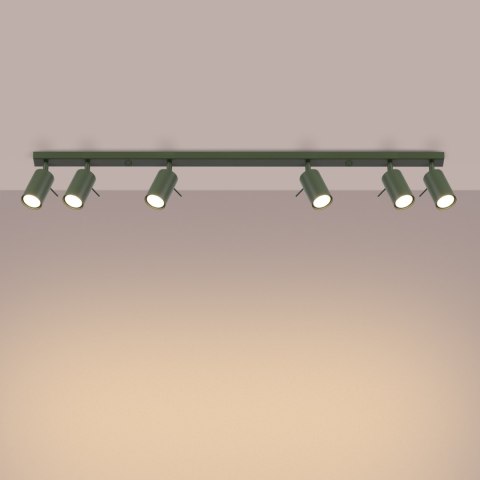 Plafon RING 6L zielony oliwkowy