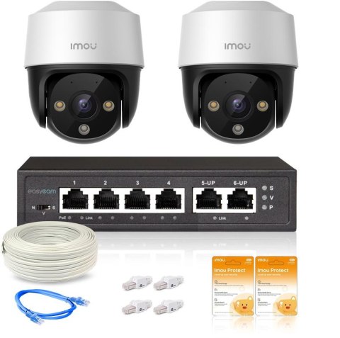Zestaw 2 kamer IP Imou Cruiser 4MP POE z chmurą Imou Protect Basic KAMERA IP IMOU POE 4MP IPC-S41FAP