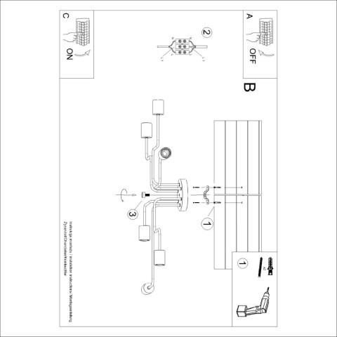 Żyrandol TIMBO 6 biały