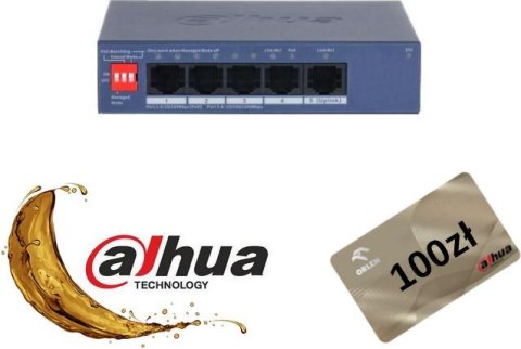 Switch Dahua CS4005-4ET1GT-36 + gratis