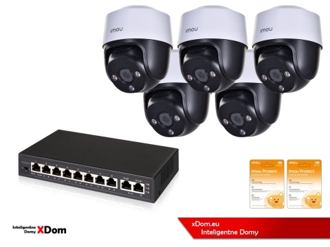 Zestaw 5 kamer IP Imou Cruiser 4MP POE IPC-S41FAP z chmurą Imou Protect Basic