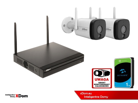 Zestaw monitoringu IP Dahua 2 Kamery WI-FI IPC-HFW1339DTK1-SAW-IL-0280B