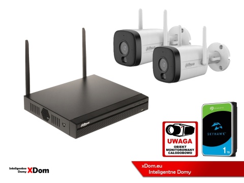 Zestaw monitoringu IP Dahua 2 Kamery WI-FI IPC-HFW1339DTK1-SAW-IL-0280B